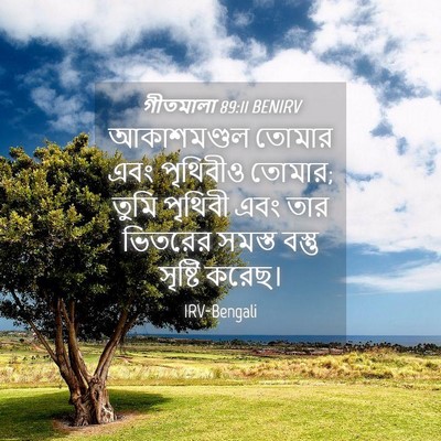 Picture 04 - গীতমালা 89:11 BENIRV - আকাশমণ্ডল তোমার - Bible Verse Picture