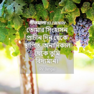 Picture 04 - গীতমালা 93:2 BENIRV - তোমার সিংহাসন - Bible Verse Picture