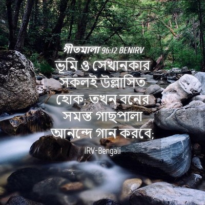Picture 04 - গীতমালা 96:12 BENIRV - ভূমি ও সেখানকার - Bible Verse Picture