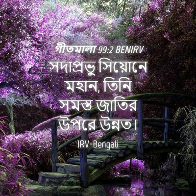 Picture 04 - গীতমালা 99:2 BENIRV - সদাপ্রভুু সিয়োনে - Bible Verse Picture