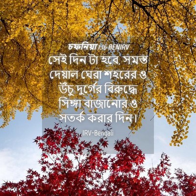 Picture 04 - চফনিয়া 1:16 BENIRV - সেই দিন টা হবে, - Bible Verse Picture
