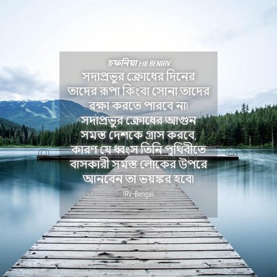 Picture 04 - চফনিয়া 1:18 BENIRV - সদাপ্রভুর ক্রোধের - Bible Verse Picture