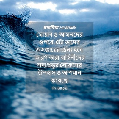 Picture 04 - চফনিয়া 2:10 BENIRV - মোয়াব ও আমনদের - Bible Verse Picture
