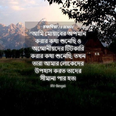Picture 04 - চফনিয়া 2:8 BENIRV - “আমি মোয়াবের - Bible Verse Picture