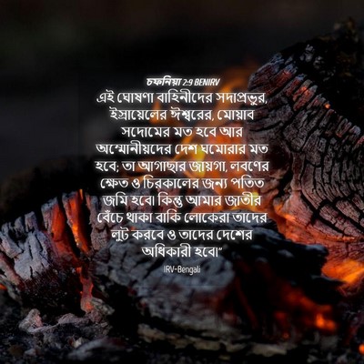 Picture 04 - চফনিয়া 2:9 BENIRV - এই ঘোষণা - Bible Verse Picture
