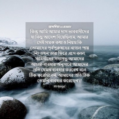 Picture 04 - জখৰিয়া 1:6 BENIRV - কিন্তু আমি আমার - Bible Verse Picture