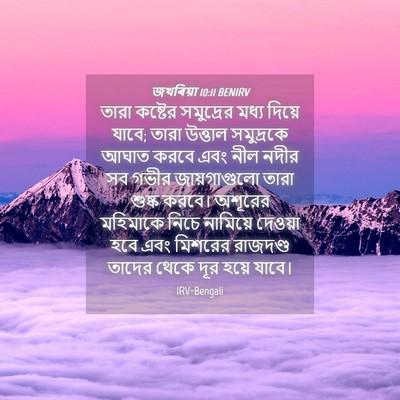 Picture 04 - জখৰিয়া 10:11 BENIRV - তারা কষ্টের - Bible Verse Picture