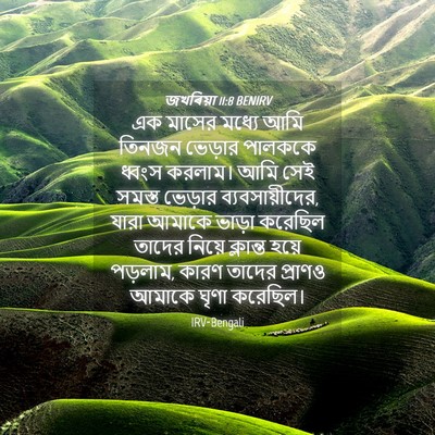 Picture 04 - জখৰিয়া 11:8 BENIRV - এক মাসের মধ্যে আমি - Bible Verse Picture