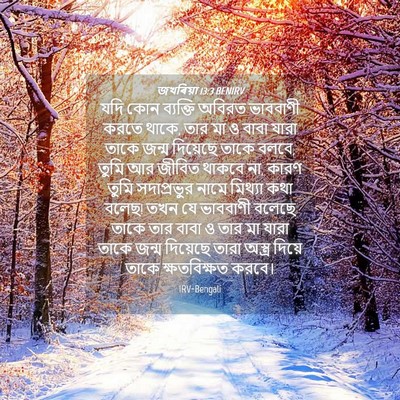 Picture 04 - জখৰিয়া 13:3 BENIRV - যদি কোন ব্যক্তি - Bible Verse Picture