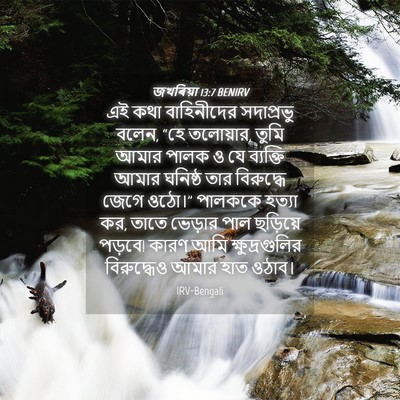 Picture 04 - জখৰিয়া 13:7 BENIRV - এই কথা বাহিনীদের - Bible Verse Picture