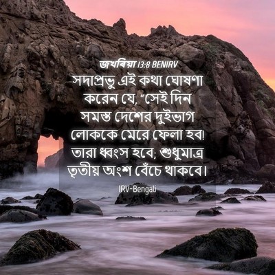 Picture 04 - জখৰিয়া 13:8 BENIRV - সদাপ্রভু এই কথা - Bible Verse Picture
