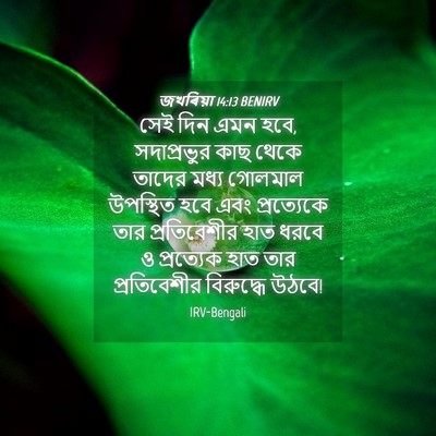 Picture 04 - জখৰিয়া 14:13 BENIRV - সেই দিন এমন হবে, - Bible Verse Picture