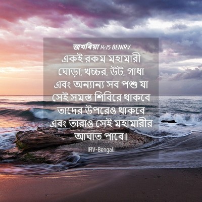 Picture 04 - জখৰিয়া 14:15 BENIRV - একই রকম মহামারী - Bible Verse Picture