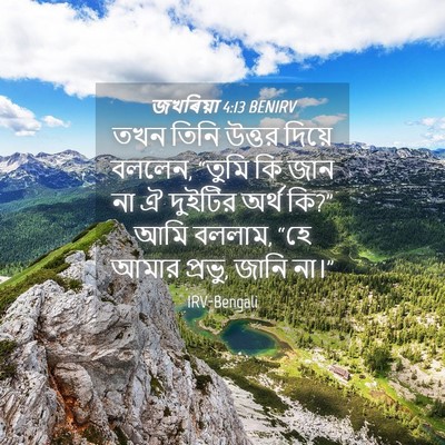 Picture 04 - জখৰিয়া 4:13 BENIRV - তখন তিনি উত্তর - Bible Verse Picture