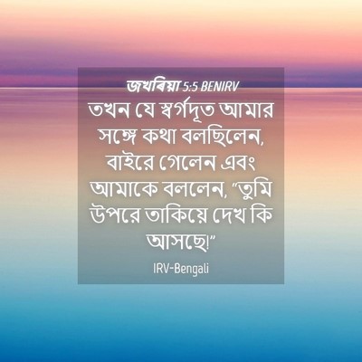 Picture 04 - জখৰিয়া 5:5 BENIRV - তখন যে স্বর্গদূত - Bible Verse Picture