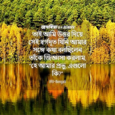 Picture 04 - জখৰিয়া 6:4 BENIRV - তাই আমি উত্তর - Bible Verse Picture