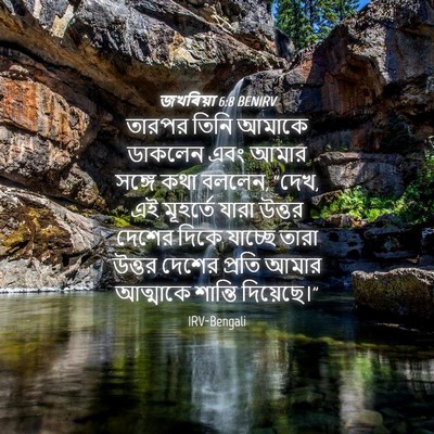 Picture 04 - জখৰিয়া 6:8 BENIRV - তারপর তিনি আমাকে - Bible Verse Picture
