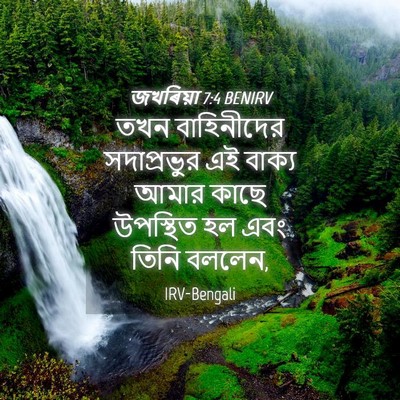 Picture 04 - জখৰিয়া 7:4 BENIRV - তখন বাহিনীদের - Bible Verse Picture