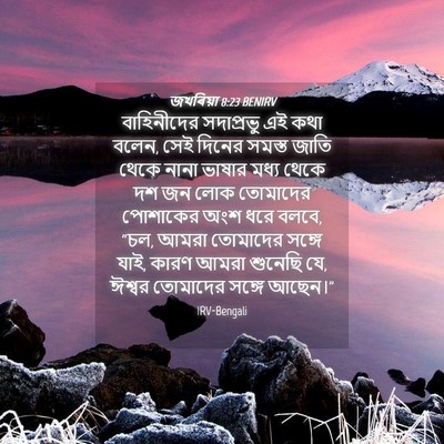 Picture 04 - জখৰিয়া 8:23 BENIRV - বাহিনীদের - Bible Verse Picture