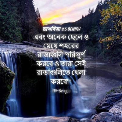 Picture 04 - জখৰিয়া 8:5 BENIRV - এবং অনেক ছেলে ও - Bible Verse Picture
