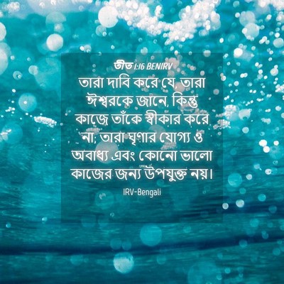 Picture 04 - তীত 1:16 BENIRV - তারা দাবি করে যে, - Bible Verse Picture
