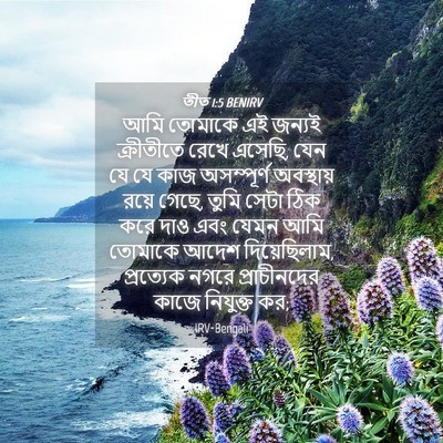 Picture 04 - তীত 1:5 BENIRV - আমি তোমাকে এই - Bible Verse Picture