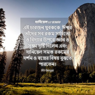 Picture 04 - দানিয়েল 1:17 BENIRV - এই চারজন যুবককে, - Bible Verse Picture