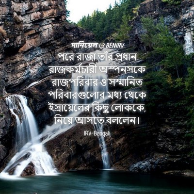 Picture 04 - দানিয়েল 1:3 BENIRV - পরে রাজা তাঁর - Bible Verse Picture