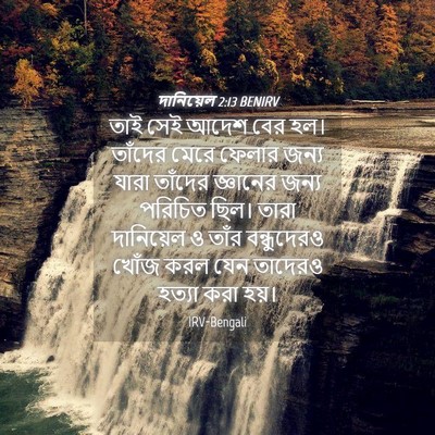 Picture 04 - দানিয়েল 2:13 BENIRV - তাই সেই আদেশ বের - Bible Verse Picture