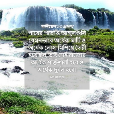 Picture 04 - দানিয়েল 2:42 BENIRV - পায়ের পাতা ও - Bible Verse Picture