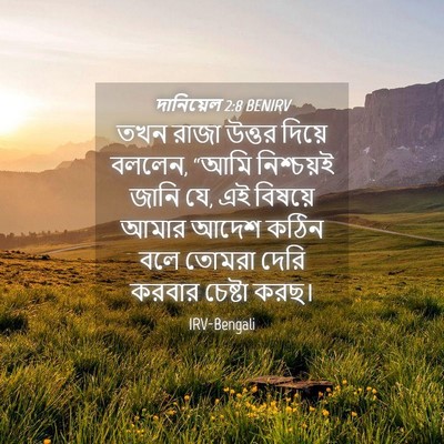 Picture 04 - দানিয়েল 2:8 BENIRV - তখন রাজা উত্তর - Bible Verse Picture