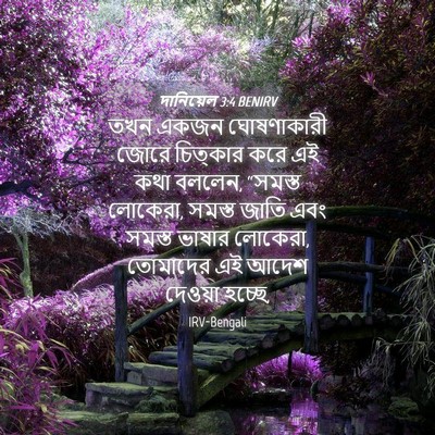 Picture 04 - দানিয়েল 3:4 BENIRV - তখন একজন - Bible Verse Picture