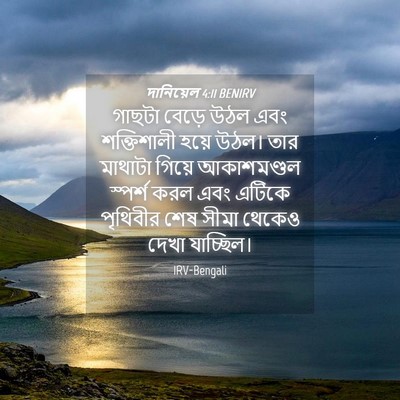 Picture 04 - দানিয়েল 4:11 BENIRV - গাছটা বেড়ে উঠল - Bible Verse Picture