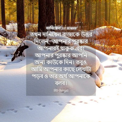 Picture 04 - দানিয়েল 5:17 BENIRV - তখন দানিয়েল - Bible Verse Picture