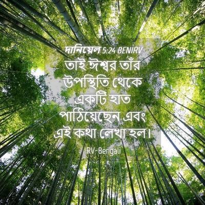 Picture 04 - দানিয়েল 5:24 BENIRV - তাই ঈশ্বর তাঁর - Bible Verse Picture