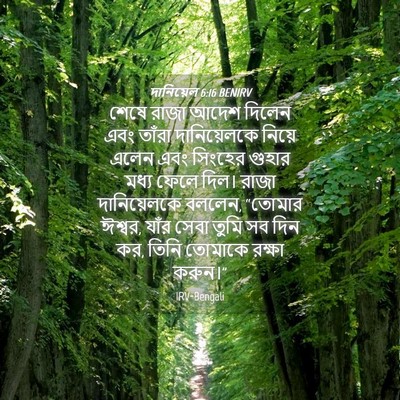 Picture 04 - দানিয়েল 6:16 BENIRV - শেষে রাজা আদেশ - Bible Verse Picture