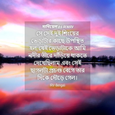 Picture 04 - দানিয়েল 8:6 BENIRV - সে সেই দুই শিংয়ের - Bible Verse Picture