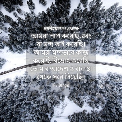 Picture 04 - দানিয়েল 9:5 BENIRV - আমরা পাপ করেছি এবং - Bible Verse Picture