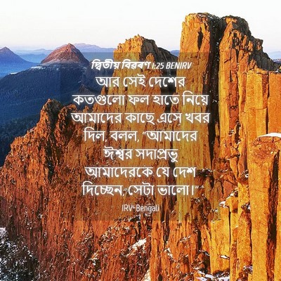 Picture 04 - দ্বিতীয় বিৱৰণ 1:25 BENIRV - আর সেই দেশের - Bible Verse Picture