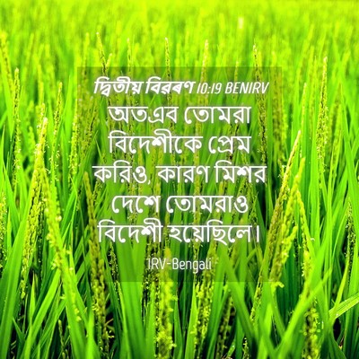 Picture 04 - দ্বিতীয় বিৱৰণ 10:19 BENIRV - অতএব তোমরা - Bible Verse Picture