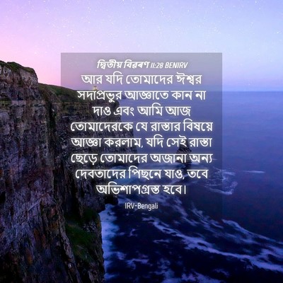 Picture 04 - দ্বিতীয় বিৱৰণ 11:28 BENIRV - আর যদি তোমাদের - Bible Verse Picture
