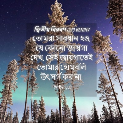 Picture 04 - দ্বিতীয় বিৱৰণ 12:13 BENIRV - তোমরা সাবধান হও, যে - Bible Verse Picture