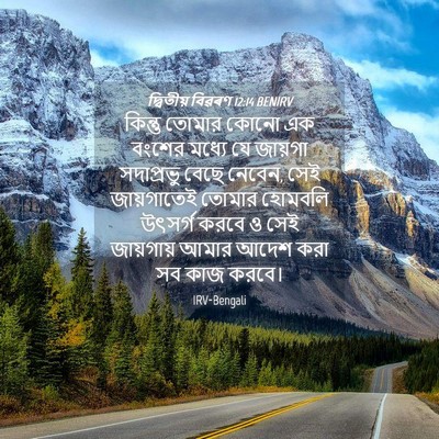 Picture 04 - দ্বিতীয় বিৱৰণ 12:14 BENIRV - কিন্তু তোমার কোনো - Bible Verse Picture