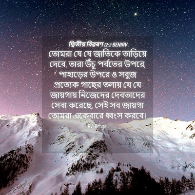 Picture 04 - দ্বিতীয় বিৱৰণ 12:2 BENIRV - তোমরা যে যে জাতিকে - Bible Verse Picture