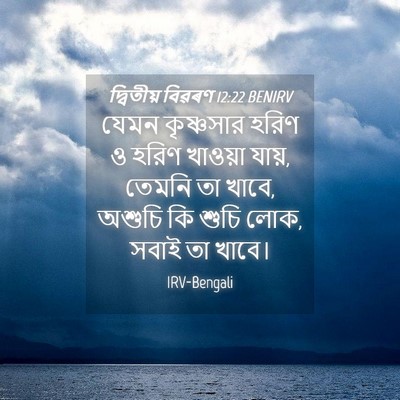 Picture 04 - দ্বিতীয় বিৱৰণ 12:22 BENIRV - যেমন কৃষ্ণসার - Bible Verse Picture