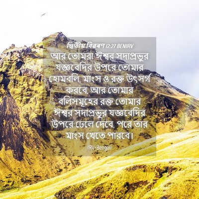 Picture 04 - দ্বিতীয় বিৱৰণ 12:27 BENIRV - আর তোমরা ঈশ্বর - Bible Verse Picture
