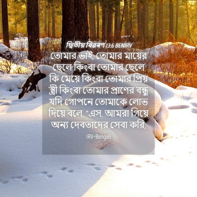 Picture 04 - দ্বিতীয় বিৱৰণ 13:6 BENIRV - তোমার ভাই, তোমার - Bible Verse Picture