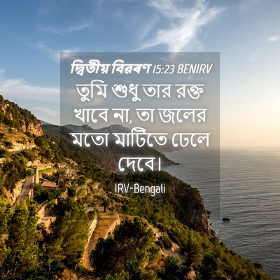 Picture 04 - দ্বিতীয় বিৱৰণ 15:23 BENIRV - তুমি শুধু তার রক্ত - Bible Verse Picture