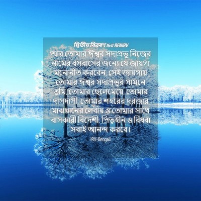 Picture 04 - দ্বিতীয় বিৱৰণ 16:11 BENIRV - আর তোমার ঈশ্বর - Bible Verse Picture
