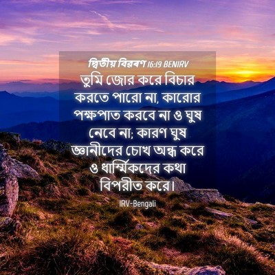 Picture 04 - দ্বিতীয় বিৱৰণ 16:19 BENIRV - তুমি জোর করে বিচার - Bible Verse Picture